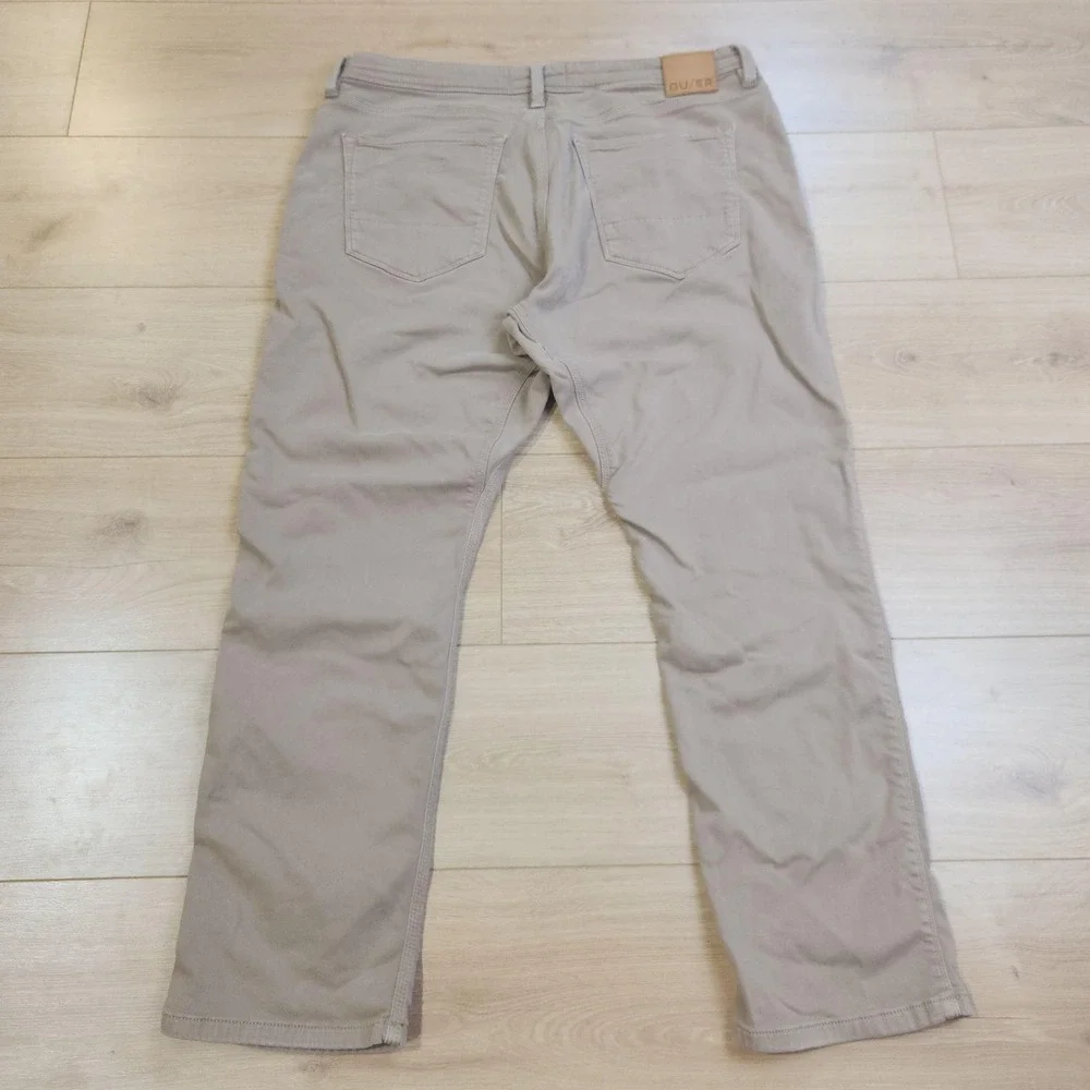 DU/ER N2X Relaxed Taper Pants Mens 38x30 Beige Chino Canvas Casual MFNR1002
